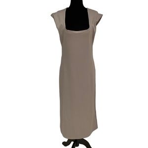 H&M Silver Grey dress Low neckline Size Medium